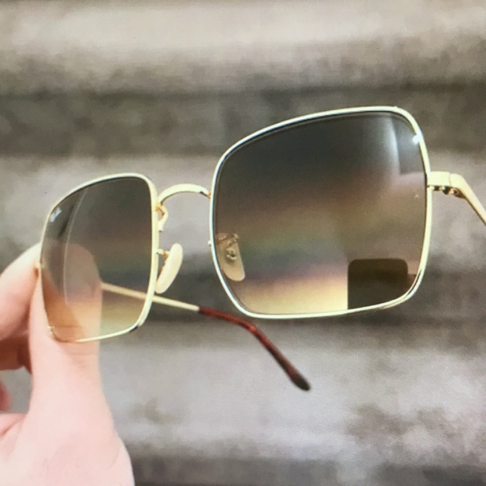 Gold Square RayBan Sunglasses